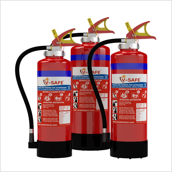Portable Dry Powder Fire Extinguisher - BC Cartridge Pressure Type
